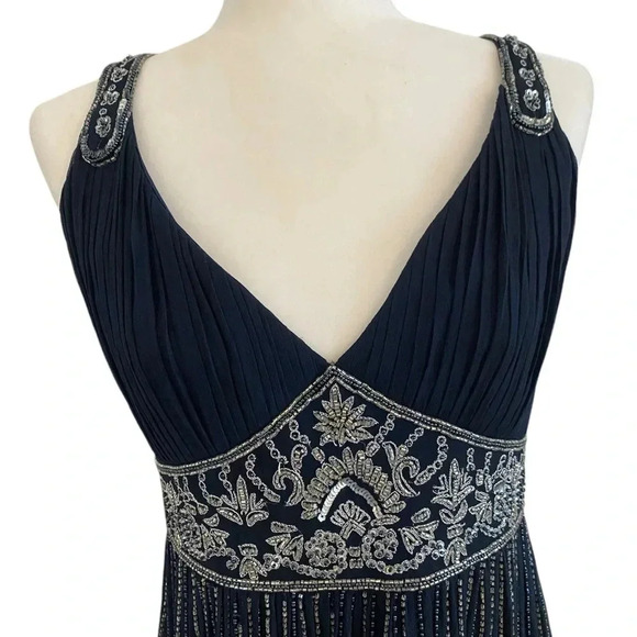 Stenay Vintage Beaded Sequin Silk Cocktail Dress - Picture 5 of 9